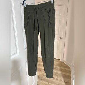 2- Athleta Trekkie North Jogger Olive Green and Black